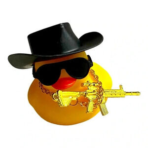 Rubber Duck w/  Sunglasses, Cowboy Hat & Weapon 🐤🕶️